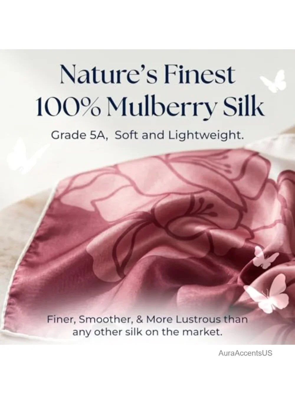 Mulberry Silk Scarf – Lightweight Neckerchief & Head Scarf – 11 Styling Ways